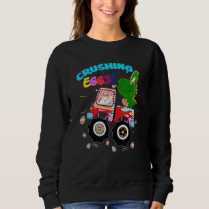 Sweatshirt Oeufs écrasants Dinosaure de Pâques Bunny Trex Mon