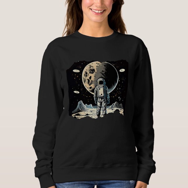 Sweatshirt Œuvre d'art de l'astronaute dans l'espace  2 (Devant)