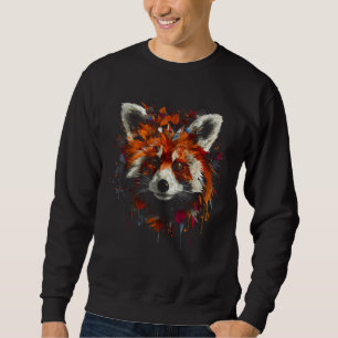 Sweatshirt Œuvre d'art Panda roux  Animal de zoo Panda roux 1