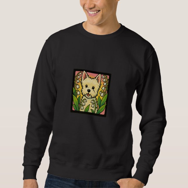 Sweatshirt Œuvre d'art Terrier Blanc des Highlands Occidentau (Devant)