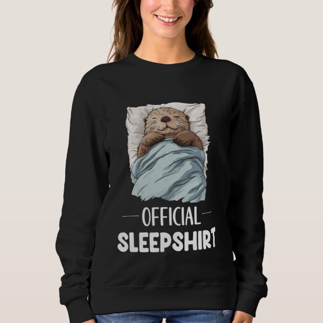 Sweatshirt Official Sleepshirt Sleeping Sea Otter Animal Love (Devant)