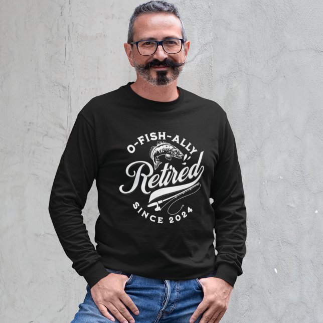 Sweatshirt Ofishally Retired 2024 Funny Fishing (Créateur téléchargé)