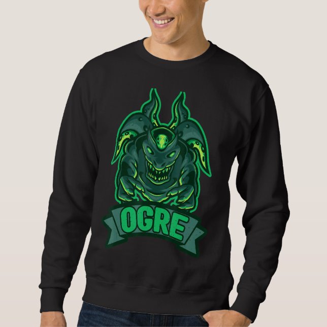 Sweatshirt Ogre Larp Tabletop Rôle Jeu de plateau Jeu Crypto (Devant)