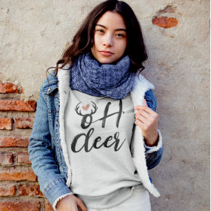 Sweatshirt Oh Deer Reindeer Antlers Noël Minimal