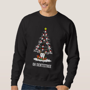 Sweatshirt Oh Dentistree Funky Christmas Tree Teeth Doctor De