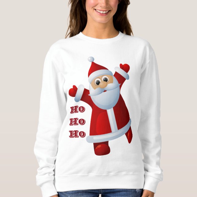 Sweatshirt Oh ! Oh ! Oh ! Mare Santa Claus Joyeux Noël (Devant)