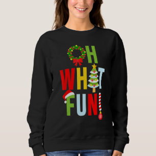 Sweatshirt Oh Quel Amusement De Noël Avec Couronne Et Arbre