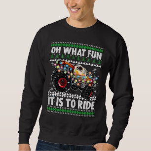 Sweatshirt Oh Quel Plaisir De Rouler  Humour De Noël Monstre
