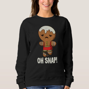 Sweatshirt Oh Snap Christmas Gingbread Homme 2