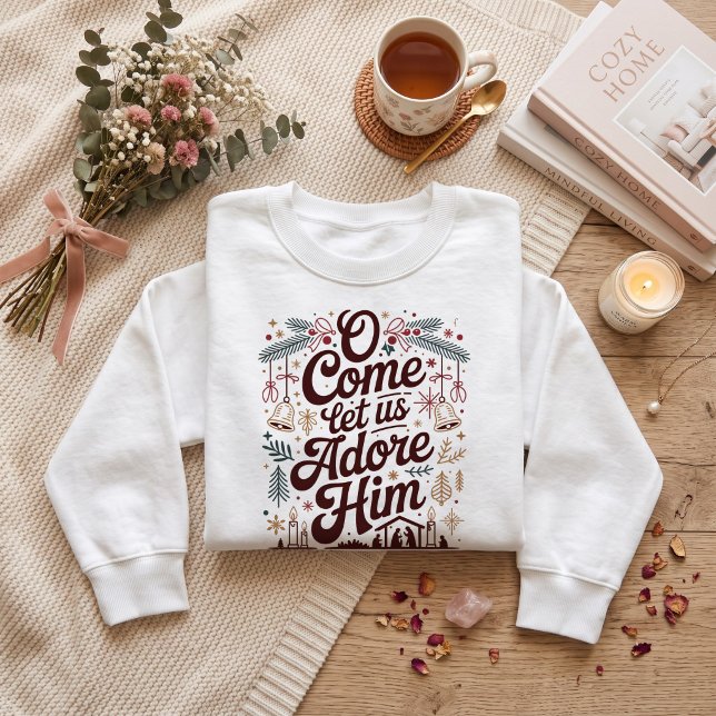 Sweatshirt Oh venez adorons-Le, Noël  (Créateur téléchargé)