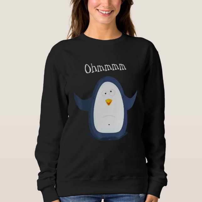 Sweatshirt Ohmmm Yoga Penguin Tea I Méditation Relaxation (Devant)