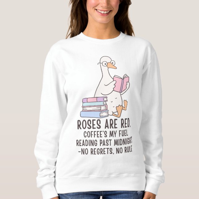 Sweatshirt Oie Amoureuse des Livres (Devant)