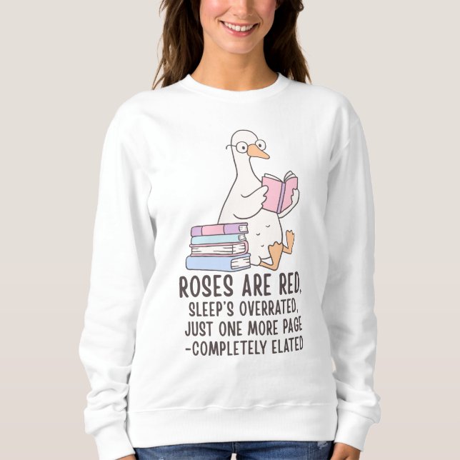 Sweatshirt Oie Amoureuse des Livres (Devant)