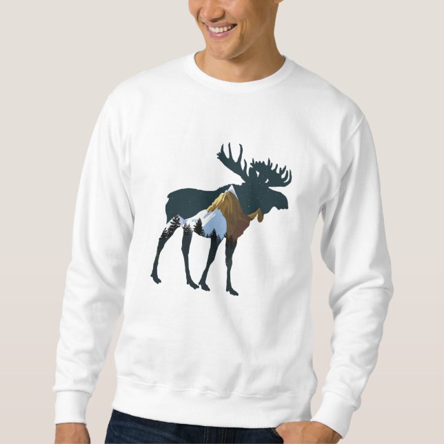 Sweatshirt Oie de la forêt nocturne (Devant)