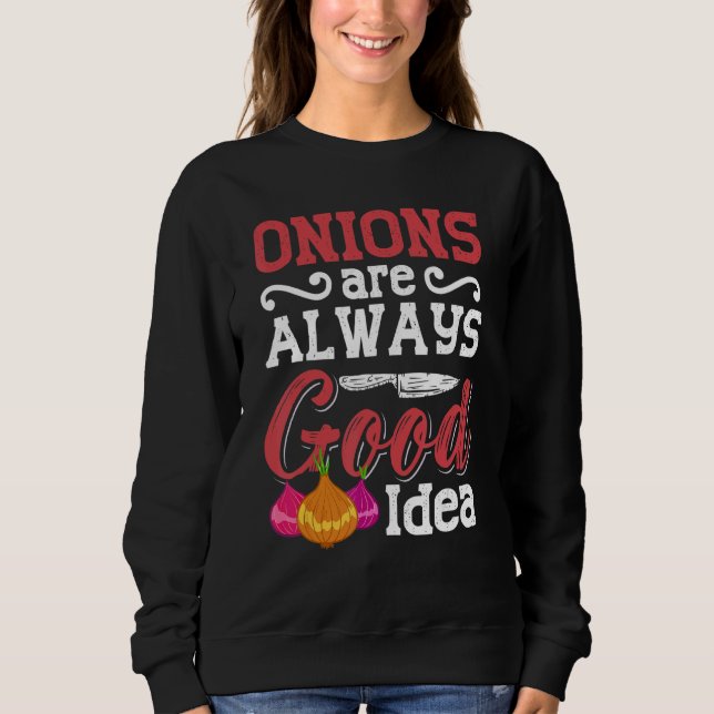 Sweatshirt Oignon Plants de graines d'oignons rouges marinés  (Devant)