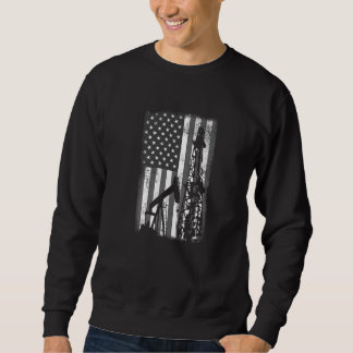 Sweatshirt Oilfield Us Flag Fracking - Fracker Oil Drilling P