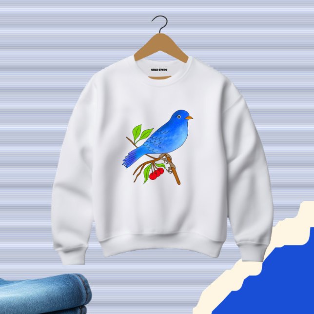 Sweatshirt Oiseau bleu (Créateur téléchargé)