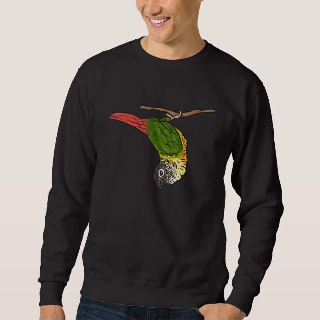 Sweatshirt Oiseau de perroquet vert (Devant)