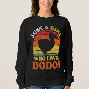 Sweatshirt Oiseau Dodo Vintage Juste Une Fille Qui Aime Les D