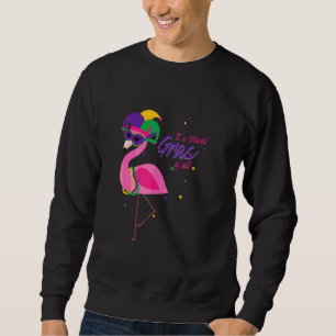 Sweatshirt Oiseau Flamant rose Mardi Gras