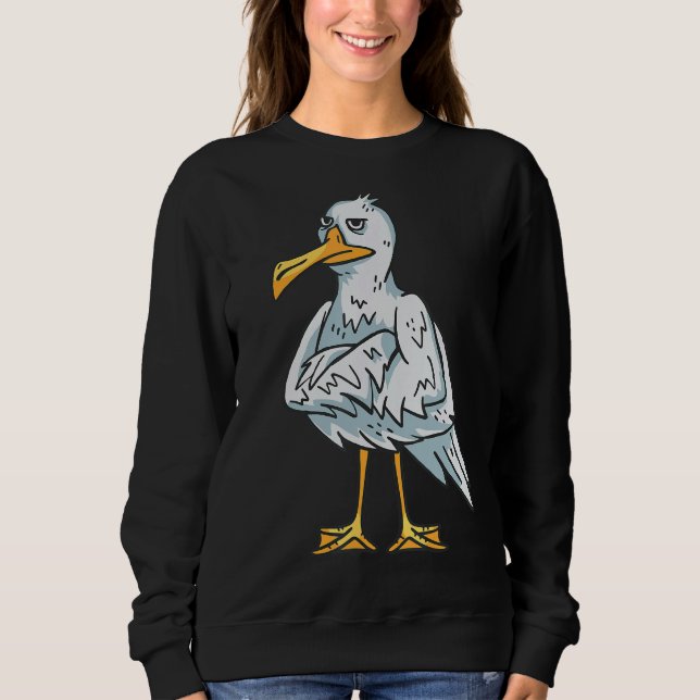 Sweatshirt Oiseau marin Mouette affamée (Devant)