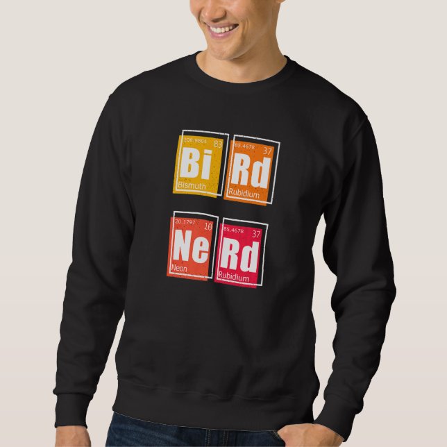 Sweatshirt OISEAU NERD Tableau périodique des éléments Survei (Devant)