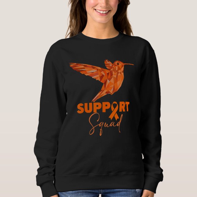 Sweatshirt Oiseau Orange Leukemia Support Squad co (Devant)