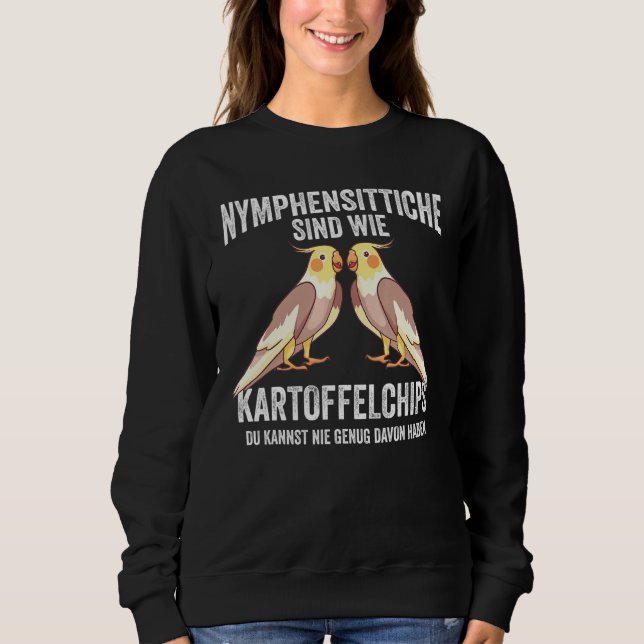 Sweatshirt Oiseau porteur de Cockatiel (Devant)