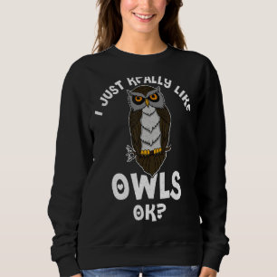 Sweatshirt Oiseaux de hibou Ornithologue Biologie Biologiste