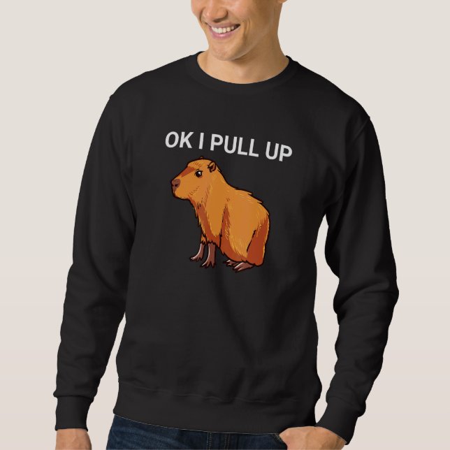Sweatshirt Ok J'Ai Tiré Capybara Dank Meme (Devant)