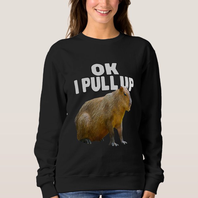 Sweatshirt Ok J'Attrape Capybara Funny Capybara Lover Me Dank (Devant)