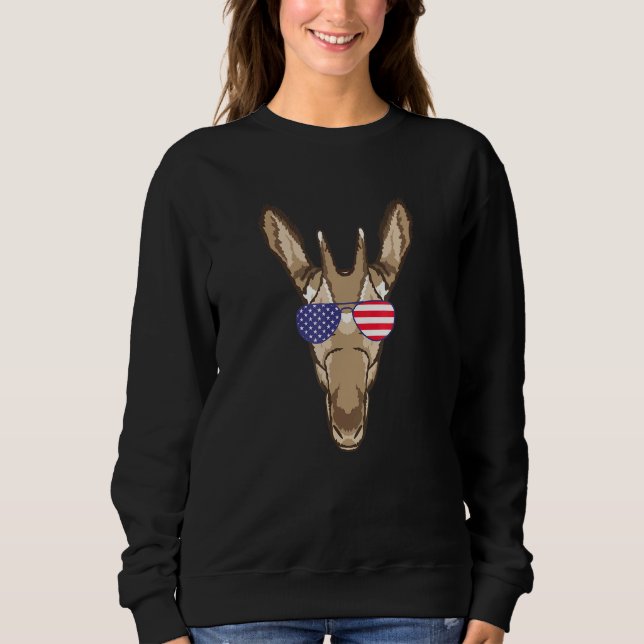 Sweatshirt Okapi Cool Portant Des Lunettes De Soleil Drapeau  (Devant)