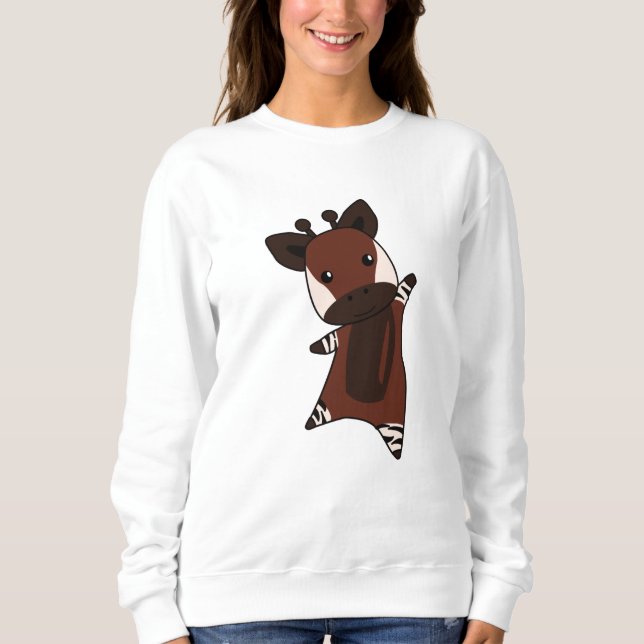 Sweatshirt Okapi Cute Forest Giraffe Zebra Giraffes Animal (Devant)