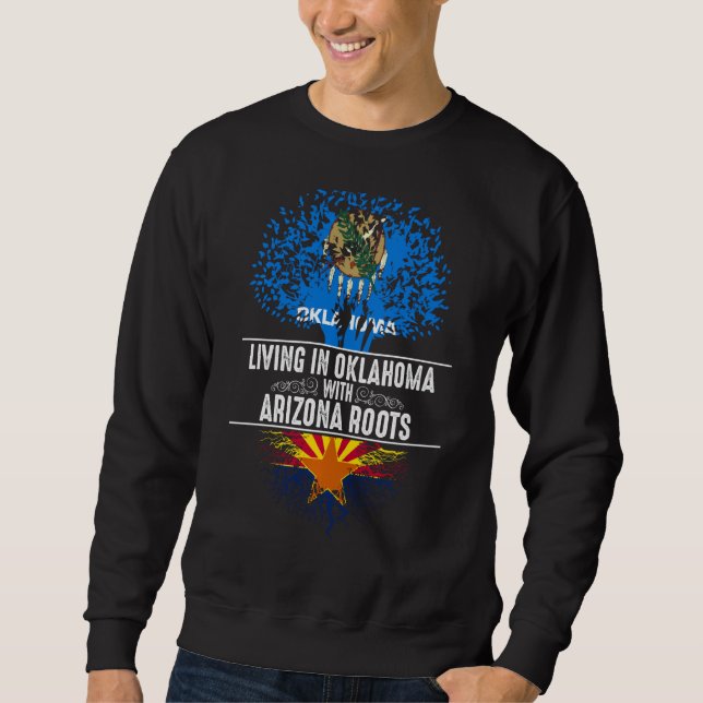 Sweatshirt Oklahoma Home Arizona Roots State Tree Drapeau Amo (Devant)