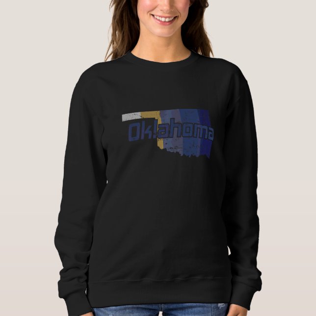 Sweatshirt Oklahoma State Outline Map Usa (Devant)