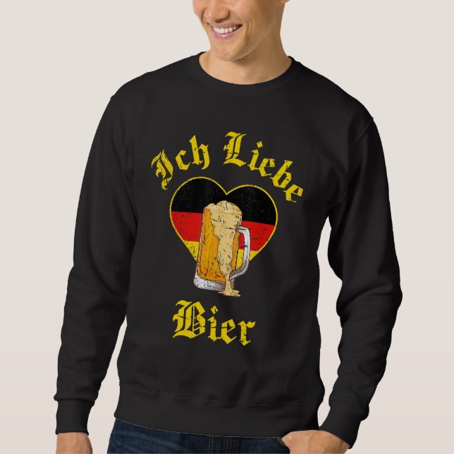 Sweatshirt Oktoberfest Ich Liebe Bière Allemand Festiva bavar (Devant)