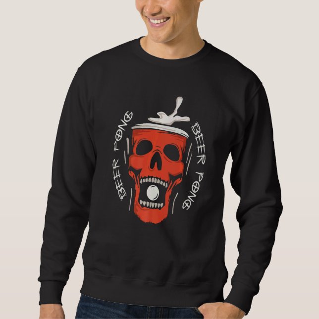 Sweatshirt Old School Beer Pong  Vintage (Devant)
