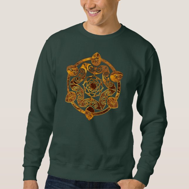 Sweatshirt Om Mani Padme Hum - Golden Mandala (Devant)