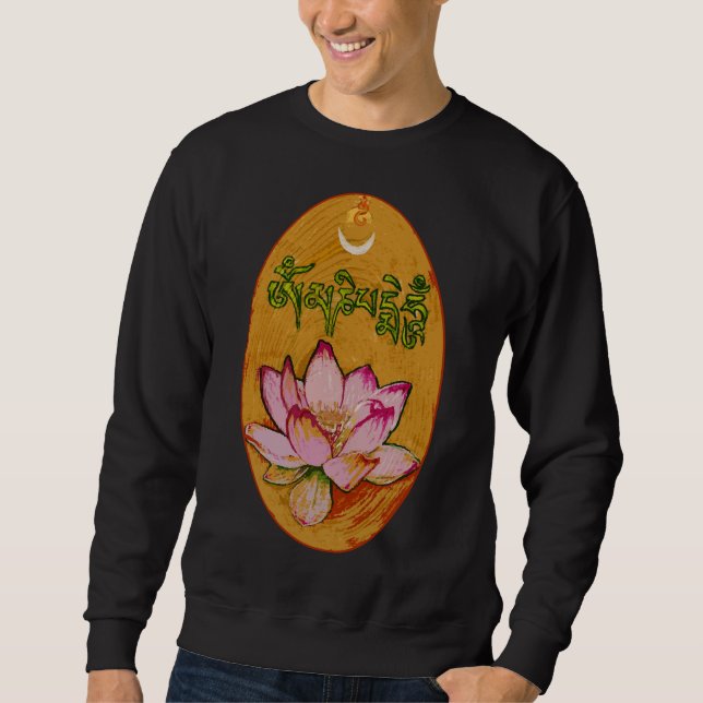 Sweatshirt Om Mani Padme Hum Lotus (Devant)