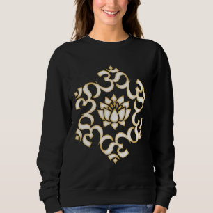 Sweatshirt Om Mantra Mandala Lotus Fleur Bouddhisme Yoga Symb