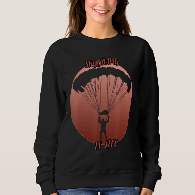 Sweatshirt Ombre De Plongée Dans Un Cercle Rouge (Devant)