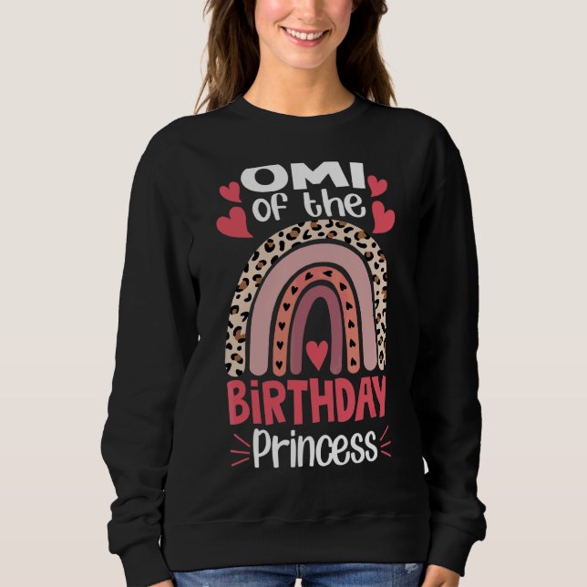 Sweatshirt Omi De L'Anniversaire Princesse Rainbow Maman (Devant)