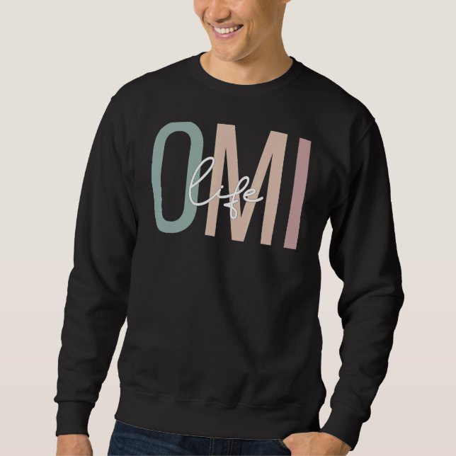 Sweatshirt Omi Life Omi Grand-mère Boho Omi Grand-mère (Devant)