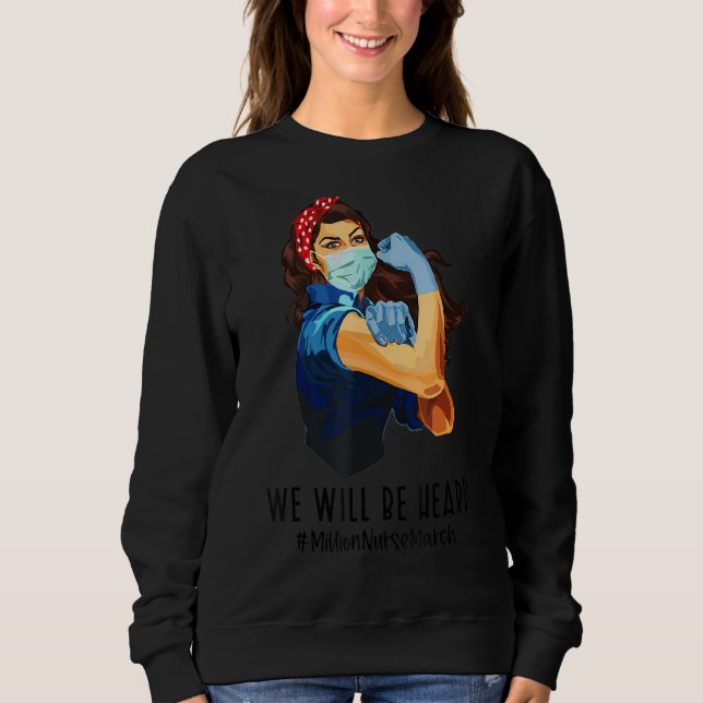Sweatshirt On Entendu Brown Coiffure Infirmière Million Infir (Devant)