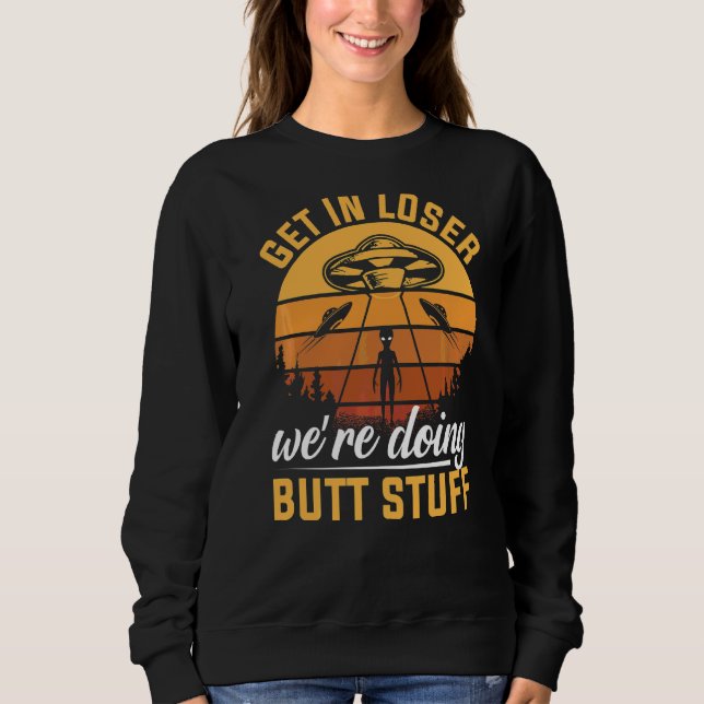 Sweatshirt On perd On fait des trucs Alien Ufo (Devant)