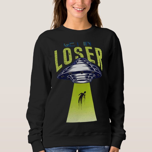 Sweatshirt On perd On fait du but Alien Ufo Abdu (Devant)