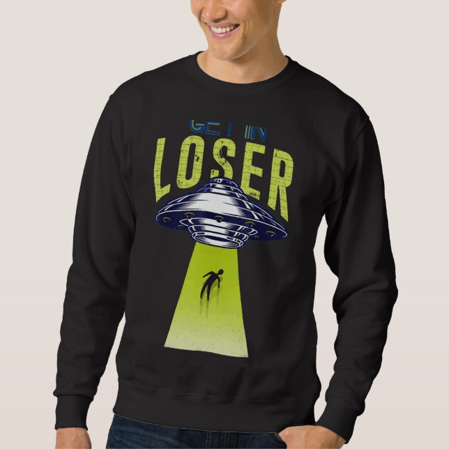 Sweatshirt On perd On fait du but Alien Ufo Abdu (Devant)