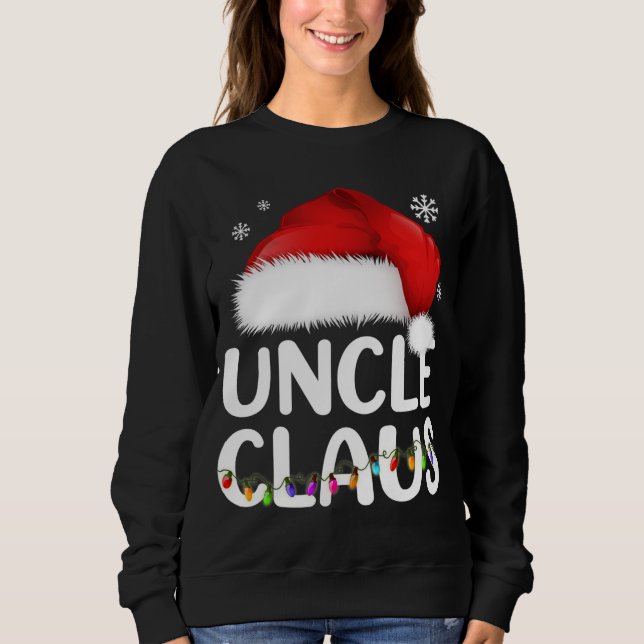 Sweatshirt Oncle Claus Pajama de Noël Famille Correspondant N (Devant)