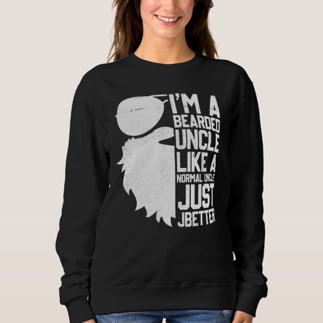 Sweatshirt Oncle de la barbe des hommes Humour oncle (Devant)
