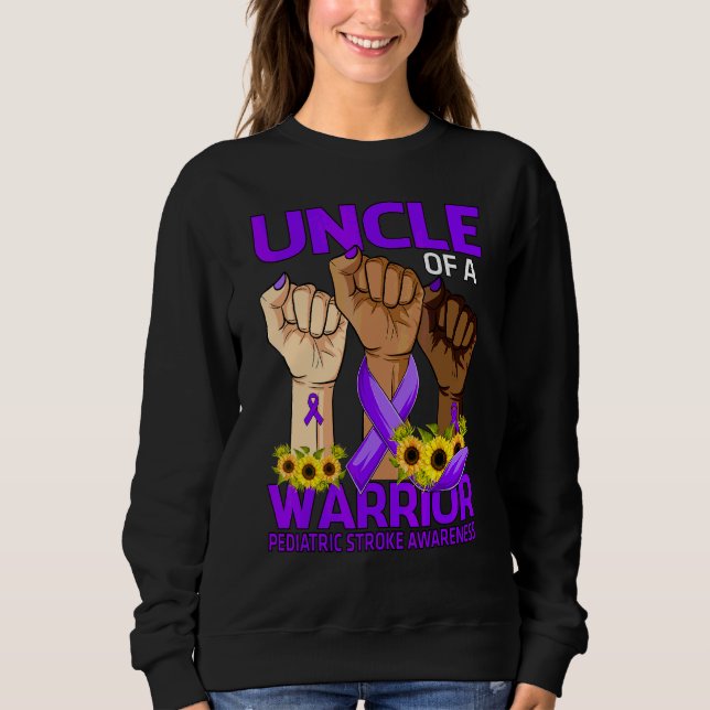 Sweatshirt Oncle De La Main D'Un Guerrier Sensibilisation À L (Devant)